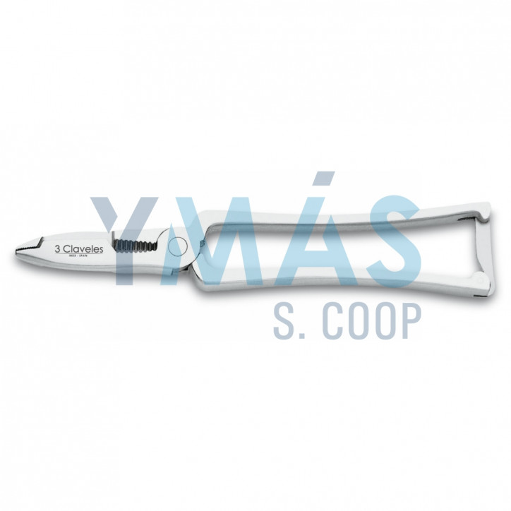 ALICATE MARISCO CON MUELLE Y ANCLAJE INOX 17CM