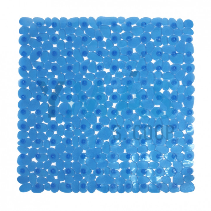 ALFOMBRA DUCHA PVC MARELIA AZUL 54X54