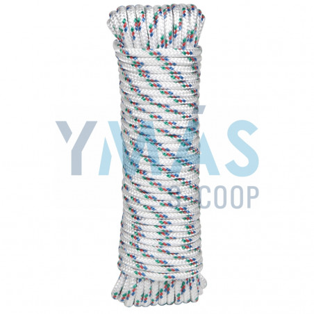 CUERDA POLIPROPILENO 4MM TEXTURADA TRICOLOR 30M