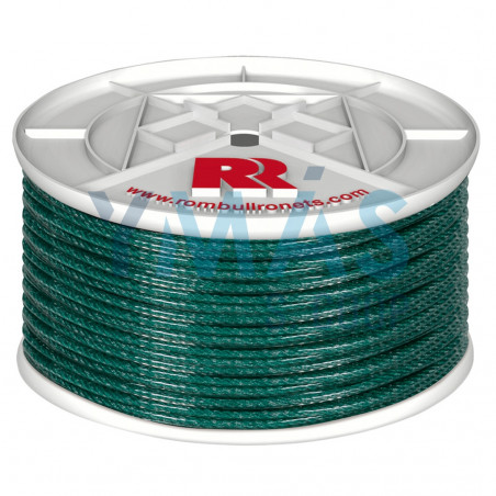 CUERDA CABLEADA PLASTIFICADA 4CABOS 5MM VERDE 100M