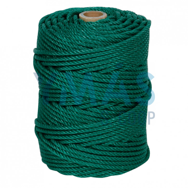 CUERDA CABLEADA POLIETILENO 4 CABOS 5MM VERDE 100M