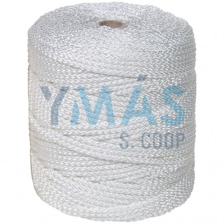 CUERDA TRENZADA POLIAMIDA 6MM BLANCO 100M