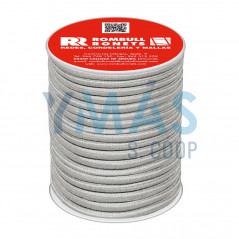 GOMA REDONDA 8MM BLANCO 25M