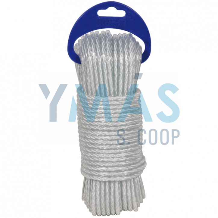 CUERDA PE PLASTIFICADA BLANCA 5MM-25 MT