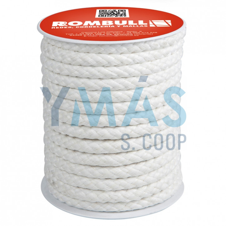 CUERDA ALGODON TRENZADA CON ALMA 8MM-15MT BLANCO
