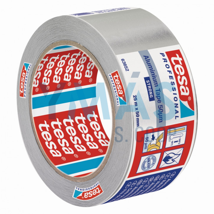 CINTA ADHESIVA ALUMINIO FUERTE 25M X 50MM