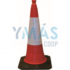 CONO SEÑALIZACION 75CM BANDA REFLECTANTE 2 PIEZAS
