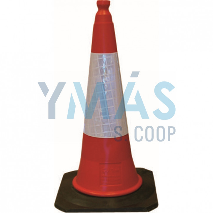 CONO SEÑALIZACION 75CM BANDA REFLECTANTE 2 PIEZAS