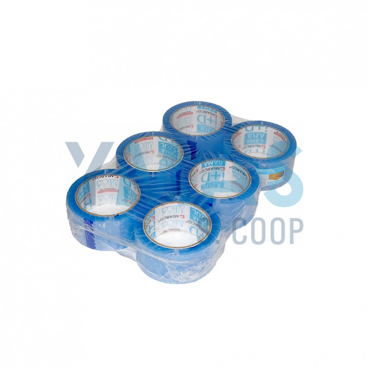 CINTA EMBALAJE GAMA AZUL TRANSPARENTE 132M X 48MM