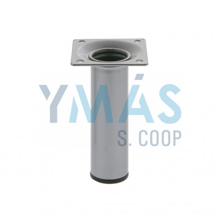 PATA MESA REDONDA 30X100MM ACERO PLATA