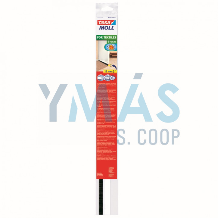 BURLETE ADHES PVC B/PUERTA MOQUETA BLANCO 1M X43MM