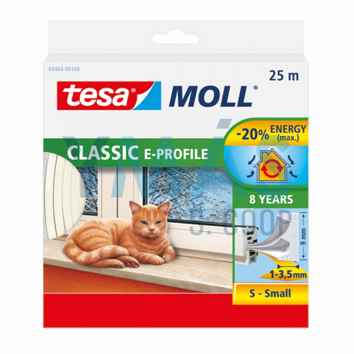 BURLETE CAUCHO PERFIL E BLANCO 25M X 9MM