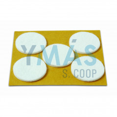 FIELTRO REDONDO ADHESIVO BLANCO 35MM 5 UNID