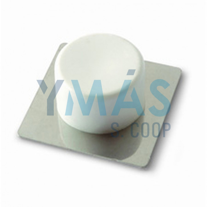 TOPE PUERTA ADHESIVO ACERO INOX BLANCO 2 UNIDADES