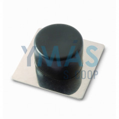 TOPE PUERTA ADHESIVO ACERO INOX NEGRO 2 UNIDADES