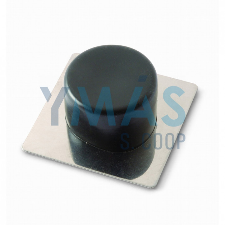 TOPE PUERTA ADHESIVO ACERO INOX NEGRO 2 UNIDADES