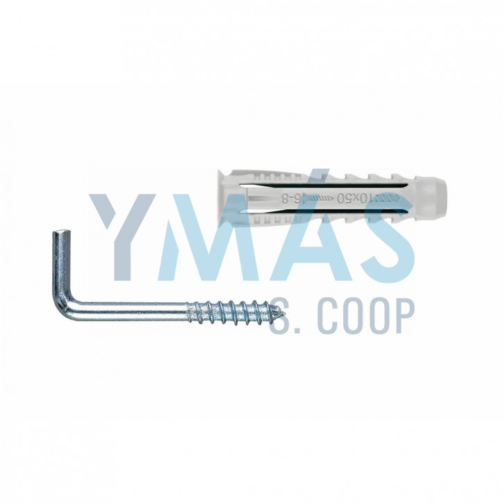 TACO NYLON C/ALCAYATA ROSCADA 8X40 BLISTER 4 UNID