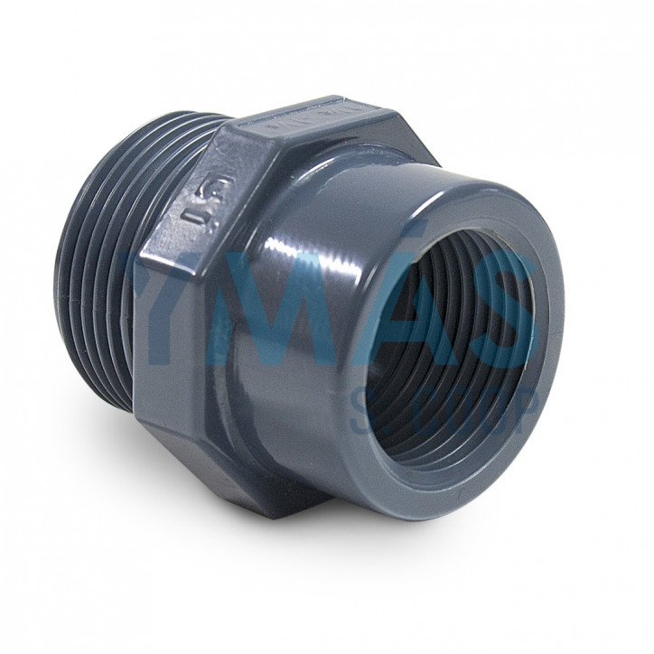 TUERCA REDUCCION ROSCADA PVC M 1"-H 1/2"