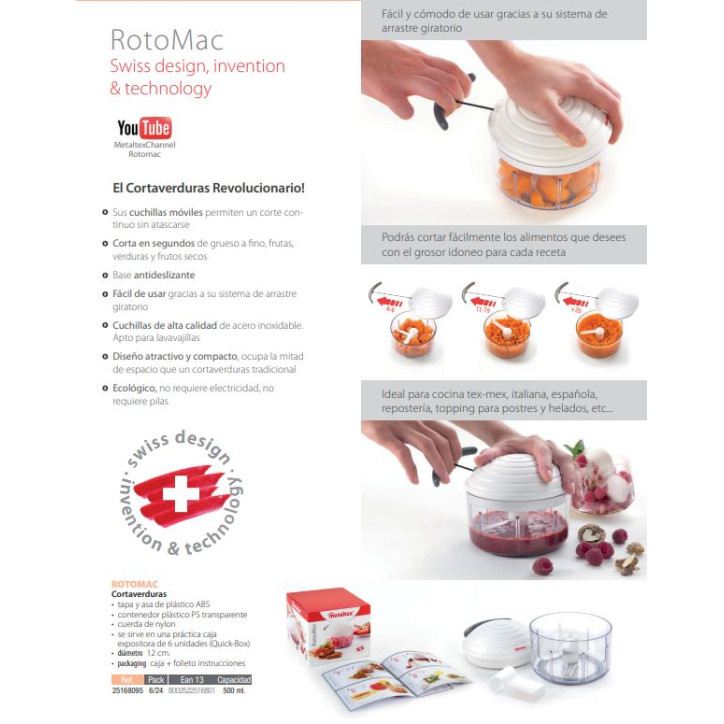 Picador Manual RotoMac 12 cm. METALTEX Picador Manual RotoMac 12 cm. METALTEX