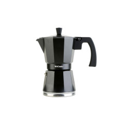 CAFETERA INDUCCION ALUMINIO NEGRO LUCCIA 3 TAZAS WECOOK