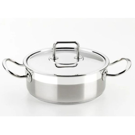 CACEROLA PROFESIONAL INOX CON TAPA 26 CM BRA