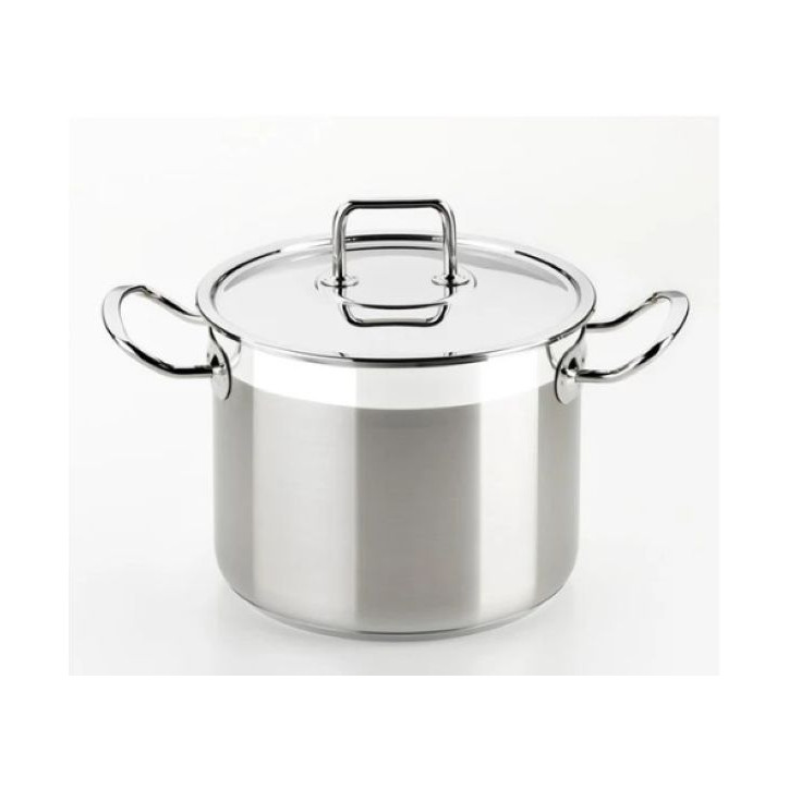 OLLA PROFESIONAL INOX CON TAPA 22 CM BRA