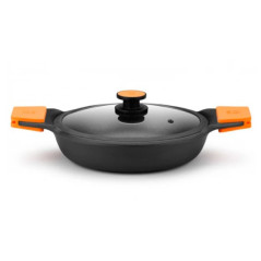 CACEROLA BAJA C/TAPA EFFICIENT PLUS 24 CM BRA