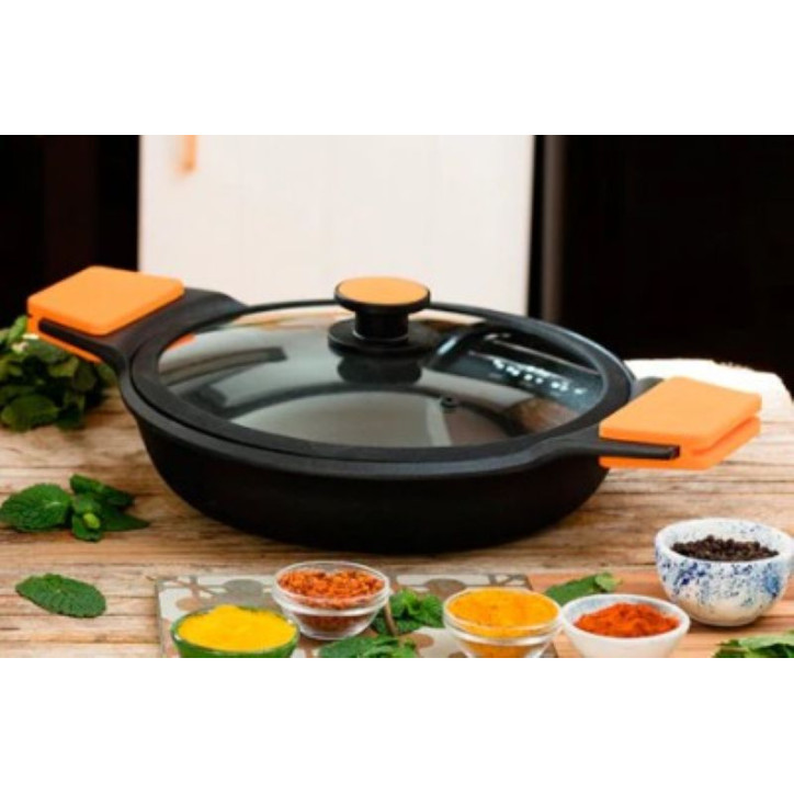 CACEROLA BAJA C/TAPA EFFICIENT PLUS 28 CM BRA