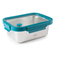 HERMETICO ACERO INOX TAPA CRISTAL RECTANGULAR ETERN 1800 ML LACOR