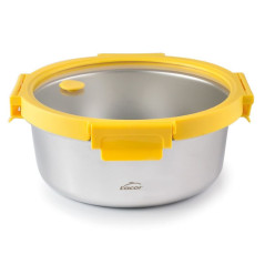 HERMETICO INOX TAPA CRISTAL ETERN REDONDO 1500 ML LACOR